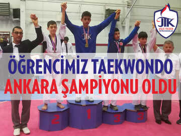 Öğrencimiz Mert Dönmez Taekwondo Ankara Şampiyonu