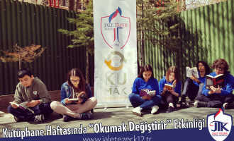 Anadolu ve Fen Lisesi Öğrencilerinden Kütüphane Haftasında Okumak Değiştirir Etkinliği