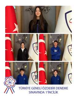 Türkiye Geneli Özdebir Deneme Sınavında 1'incilik