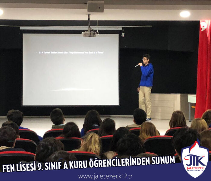 ÖZEL JALE TEZER FEN LİSESİ 9. SINIF A KURU ÖĞRENCİLERİNDEN SUNUM 14