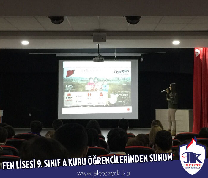 ÖZEL JALE TEZER FEN LİSESİ 9. SINIF A KURU ÖĞRENCİLERİNDEN SUNUM 5