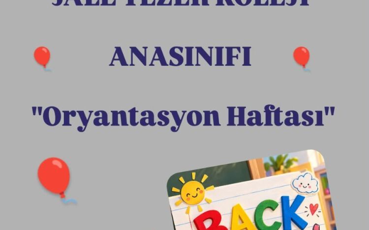 Gop Yerleşkesi Anasınıfı Oryantasyon Haftası