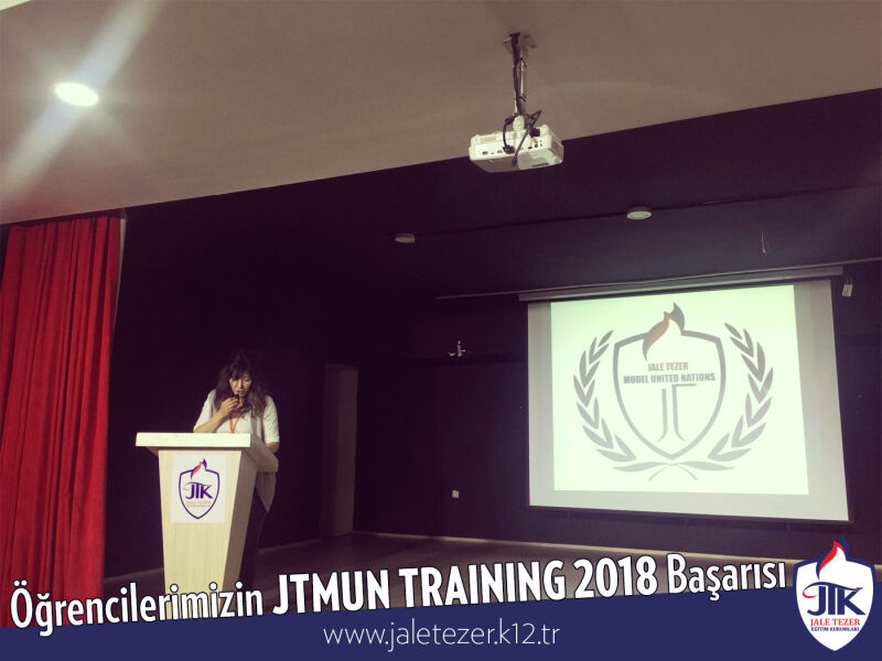 ÖZEL JALE TEZER ANADOLU VE FEN LİSESİ İLK JTMUN TRAINING 2018 BAŞARISI 2