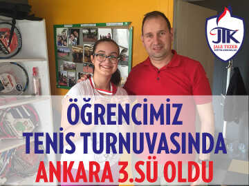 Öğrencimiz Figen Ceylin Bulgurlu Teniste Ankara 3.sü Oldu