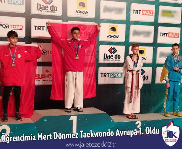 Öğrencimiz Mert Dönmez Taekwondo Avrupa 1. Oldu