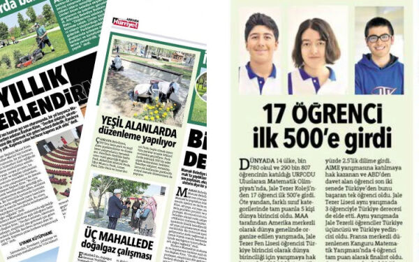 Öğrencilerimizin Matematikteki Başarısı Gazetede