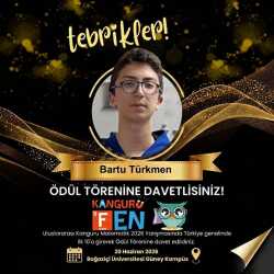 Kanguru Fen Sınavı Ödül Töreni Davet